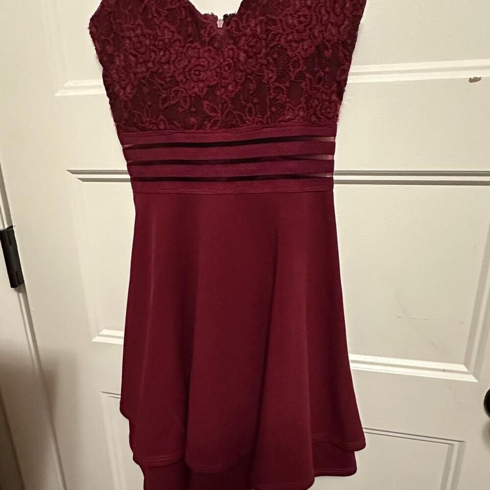 City-triangles Women's Burgundy and Red Dress